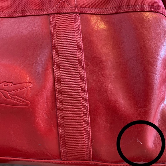 Red Lacoste Sport Bag Retro - Picture 12 of 13